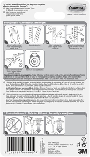 Haak Command middel ovaal incl strip 2st 1 Stuk-3