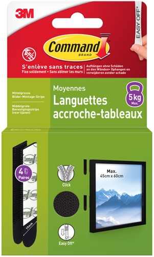 Bevestigingsstrip Command middel klikvast 5.4kg zw 1 Stuk-2