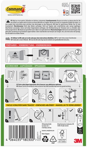 Bevestigingsstrip Command middel klikvast 5.4kg wt 1 Stuk-3