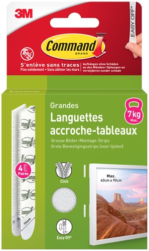 Bevestigingsstrip Command groot klik vast 7.2kg wt 1 Stuk