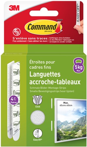 Bevestigingsstrip Command klik vast smal 5.4kg wt 1 Stuk-2
