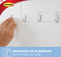 Keukenhaak Command knststf tr incl strip 1 Stuk-1