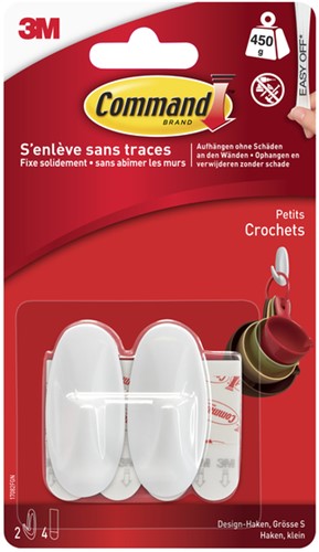 Haak Command design incl bevestigingsstrip 1 Stuk