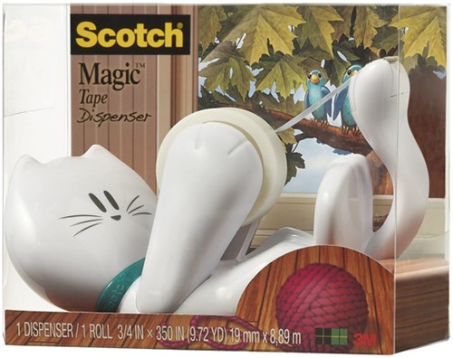 Plakbandhouder Scotch C39 kat + 1rol magic tape 1 Stuk-3
