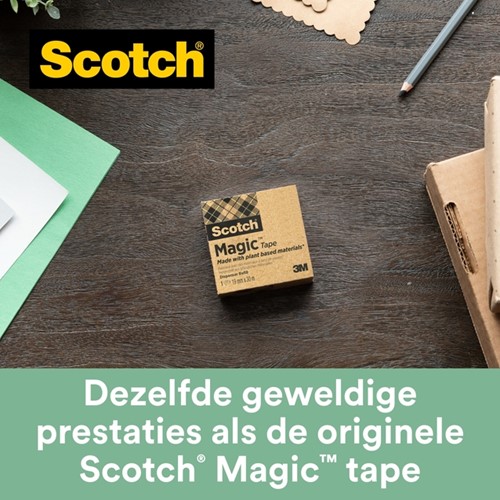 Plakband Scotch Magic 900 19mmx33m onzichtbaar mat 9 Stuk-3