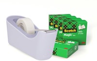 Plakbandhouder Scotch C18 lavendel + 6rol tape 1 Stuk