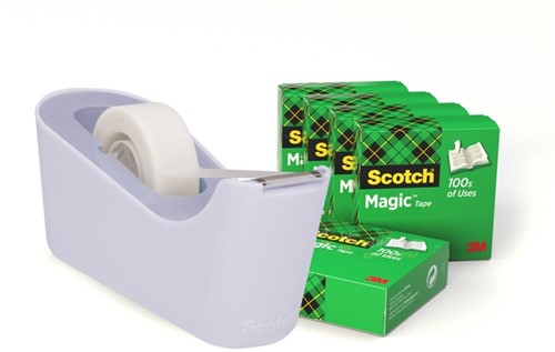 Plakbandhouder Scotch C18 lavendel + 6rol tape 1 Stuk