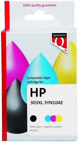 Inktcartridge Quantore Hp 303XL 3yn10cn hc zw+kl 2 Stuk
