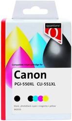 Inktcartridge Quantore Canon Pgi-550XL Cli-551XL 5 Stuk