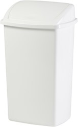 AFVALBAK MET SWING DEKSEL 50 LITER WIT 1 STUK