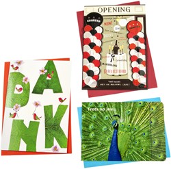 Wenskaart Paperclip navulset overig 12 kaarten 12 Stuk