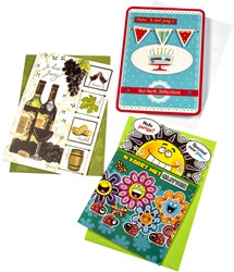 Wenskaart Paperclip navulset verjaardag 12 kaarten 12 Stuk