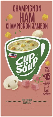 Cup-a-Soup Unox champignon ham 175ml 21 Zak-2