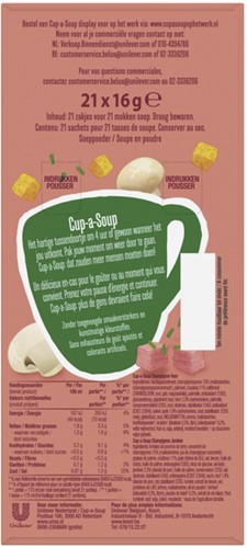 Cup-a-Soup Unox champignon ham 175ml 21 Zak-3