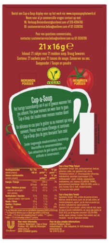 Cup-a-Soup Unox pittige tomaat 175ml 21 Zak-3