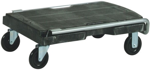 Transportkar Rubbermaid Triple Trolley inklapbaar 227kg zwart-3