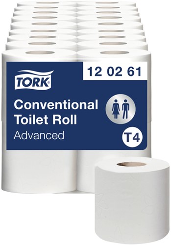 Toiletpapier Tork T4 Advanced 2laags 493 vel wit 4 Rol