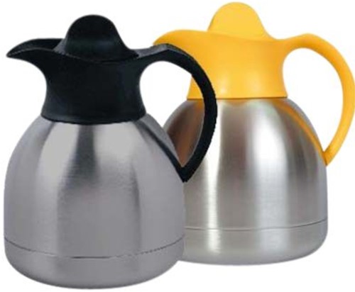 Koffiekan 1liter roestvrijstaal zwarte dop 1 Stuk-2