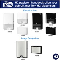 Handdoek Tork H2 Premium 2laags 212x340mm 100288 21 Stuk-5