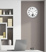 Wandklok Unilux Instinct dia 30.5cm zilvergrijs/wt 1 Stuk-2