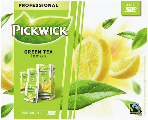 Thee Pickwick Fair Trade green lemon 25x1.5gr 25 Stuk
