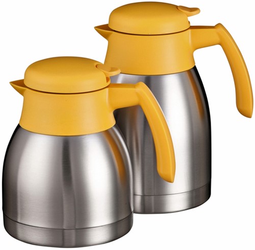 Thermoskan Bravilor dubbelwandig 1.5 liter RVS geel-3