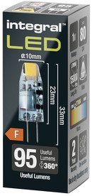 Ledlamp Integral GU4 2700K warm wit 1.1W 95lumen 1 Stuk