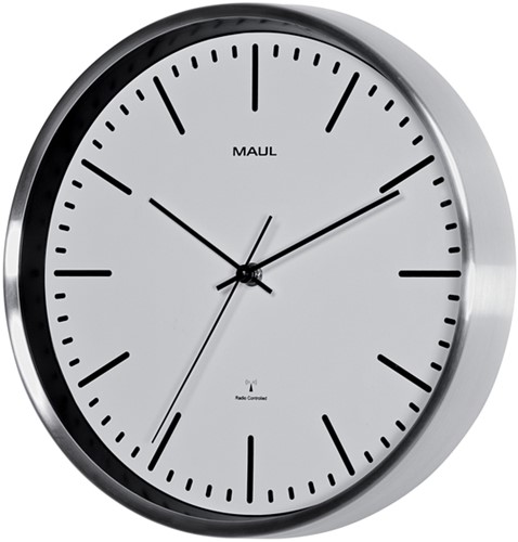 Wandklok MAUL Fly RC 305x45mm alu wt batterij 1 Stuk-2