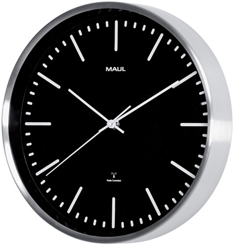 Wandklok MAUL Fly RC 305x45mm alu zw batterij 1 Stuk-3