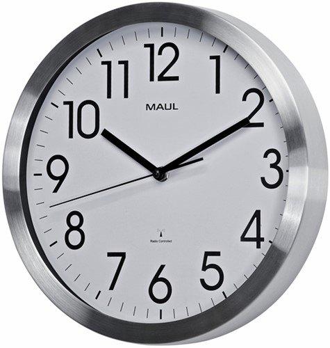 Wandklok MAUL Move RC 305x45mm alu wt batterij 1 Stuk-2