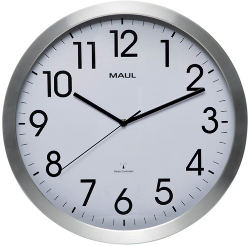 Wandklok MAUL Move RC 400x45mm alu wt batterij 1 Stuk