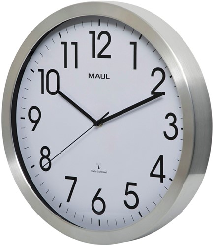 Wandklok MAUL Move RC 400x45mm alu wt batterij 1 Stuk-2