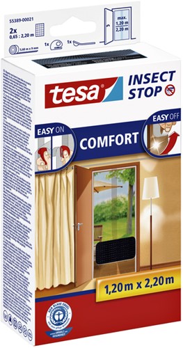 Insectenhor tesa Comfort deur 2x 0.65x2.2m zw 1 Stuk-2