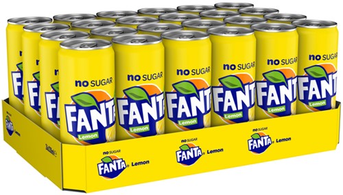 Frisdrank Fanta lemon zero blik 330ml 330 Milliliter-2