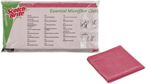 Microvezeldoek Scotch-Brite Essential rood 10 Stuk-1