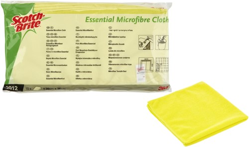 Microvezeldoek Scotch-Brite Essential geel 10 Stuk-1