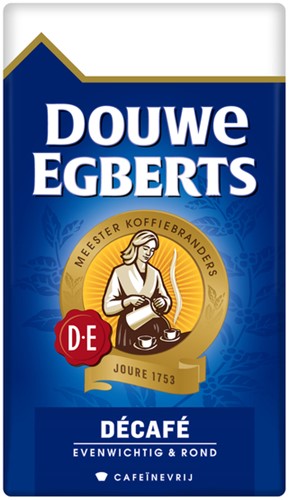 Koffie Douwe Egberts snelfiltermaling decafe 250gr 250 Gram