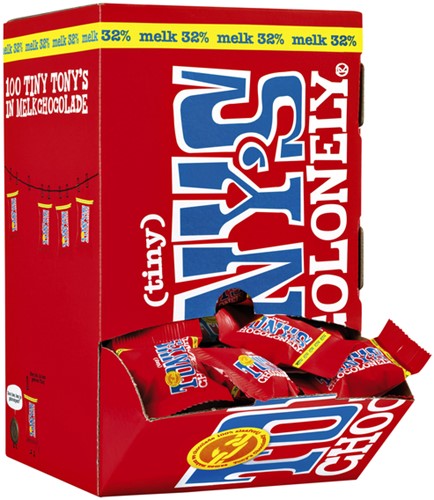 Chocolade Tony Chocolonely tiny melk doos 100 st 100 Stuk-2
