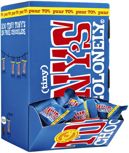 Chocolade Tony Chocolonely tiny puur doos 100 st 100 Stuk-2