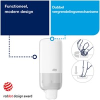 Zeepdispenser Tork S4 Elevation 1000ml wit 1 Stuk-2