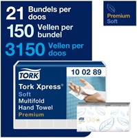 Handdoek Tork H2 Premium 2laags 212x255mm wit 21 pak-2