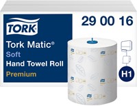 Handdoekrol Tork H1 Premium 2laags 100m wit 6 Rol