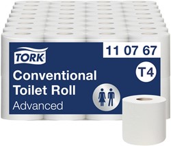 Toiletpapier Tork T4 Advanced 2laags 250 vel wit 64 Rol