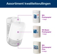 Poetspapierdispenser Tork M1 Elevation klein wit 1 Stuk-3