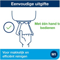 Poetspapierdispenser Tork M1 Elevation klein wit 1 Stuk-2