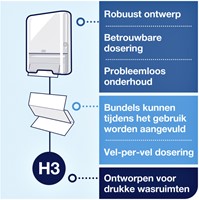 Handdoekdispenser Tork H3 Elevation wit 1 Stuk-2