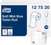 Toiletpapier Tork T6 Premium 2laags 90m wit 27 Rol