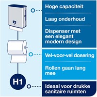 Handdoekroldispenser Tork H1 Image Line Matic 1 Stuk-2