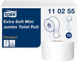 Toiletpapier Tork T2 Premium jumbo klein 3laags 12 Rol