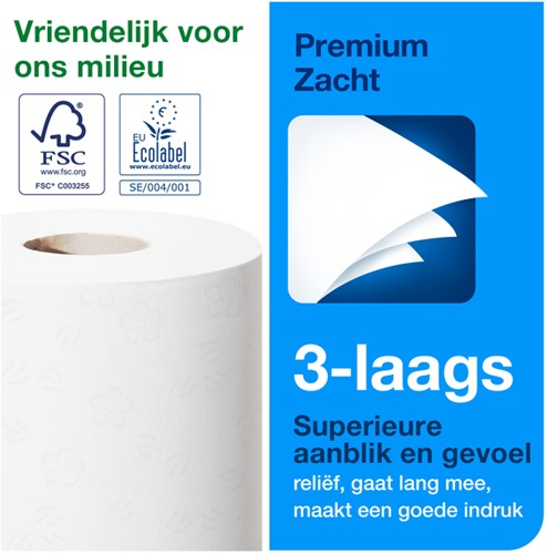 Toiletpapier Tork T4 Premium 3laags 250 vel wit 8 Rol-2
